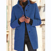 Autumn and Winter Women's New Retro Solid Button Standing Neck Woolen Coat